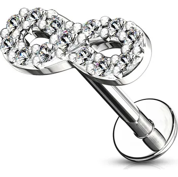 Piercing Šperky4U Piercing do brady - ležatá osmička 1,2 x 8 mm - LB1083-1208-C