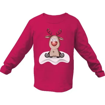 Pánská móda Tričko s potiskem Rudolf na sněhu. dětské