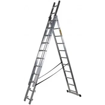 Železářství Hliníkový žebřík 3x11 příček PROFI DW311 DRABEST