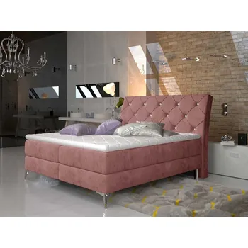 Ložnice ELTAP Čalouněná postel ADEL Boxsprings 140 x 200 cm Látka čalounění: Kronos 29