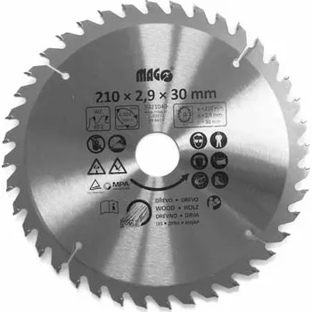 Pilový kotouč Pilový kotouč 210x2,9x30mm/40 zubů - střídavě šikmé MAGG 9321040