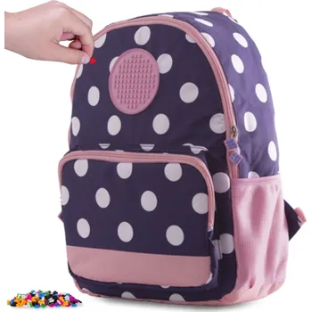 Dětský batoh Pixie Crew PXB-02-84 17 l modrý s puntíky