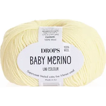 Příze Příze DROPS Baby merino uni color 03 - světlá žlutá