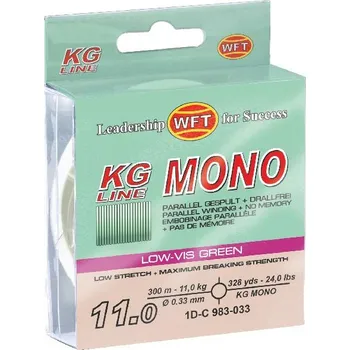 WFT Vlasec KG Mono Green 300 m - 0,16 mm 3,1 kg