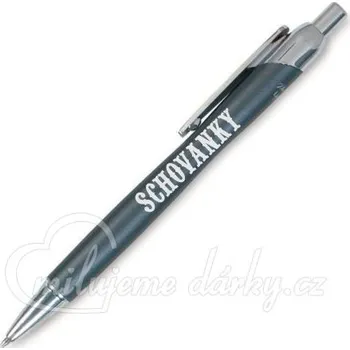 Kuličkové pero plastové-propiska s logem Schovanky, barva na vyžádání