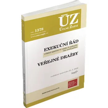 ÚZ 1378 Exekuční řád, veřejné dražby - Sagit (2020, brožovaná)