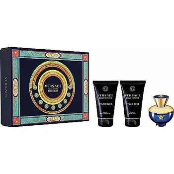 Kosmetická sada Versace Dylan Blue Pour Femme Set - Sprchový gel 50 ml + tělové mléko 50 ml + EDP 50 ml Dárková sada