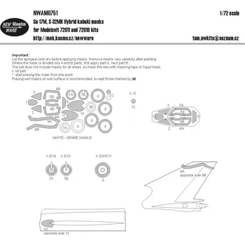 Plastikový model New Ware 1/72 Su-17M, S-32MK Hybrid kabuki masks