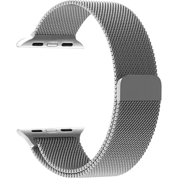 Příslušenství k chytrým hodinkám eses Milánský tah pro Apple Watch - Stříbrný, 42mm, 44mm, 45mm, 49mm