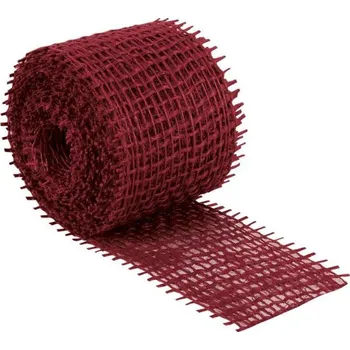 Jutový dekorační pásek červený 3m/4cm