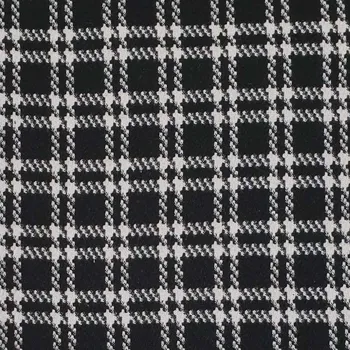 Kabátovina 17314, černo-bílé káro, š.150