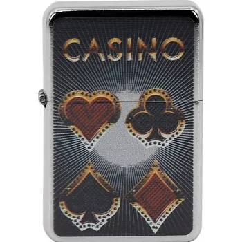 Zapalovač Benzínový zapalovač Remo Casino 07214