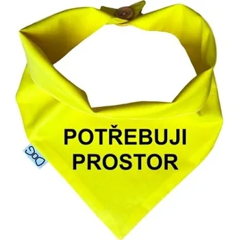 Obleček pro psa Funky Dog šátek žlutý Potřebuji prostor S