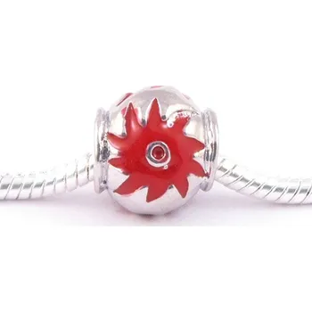 Přívěsek miXL.cz Korálky s velkým průvlekem Červené květy