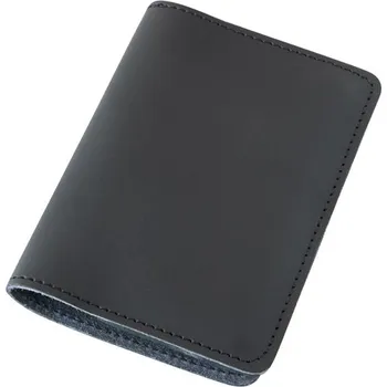 Obal na doklad Kožené cestovní pouzdro - černé hladké