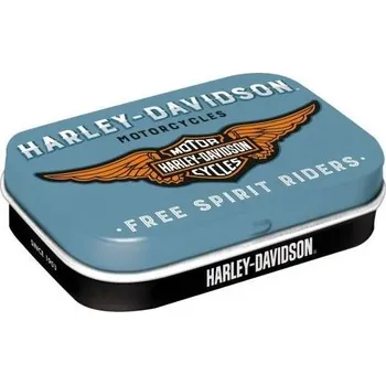 Dárková krabička Retro Mintbox Harley Davidson modrý