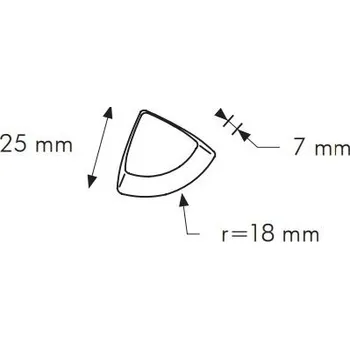 Obklad IN Cobalto Cod. E RAL 5022 - vnitřní roh 2,5x2,5 modrá matná 0011E18