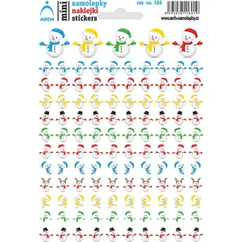 samolepka Školní minisamolepky SNĚHULÁCI 12 x 18 cm
