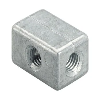 fischer montážní kostka MW M8 pro instalaci paralelního potrubí pomocí závitových kolíků.