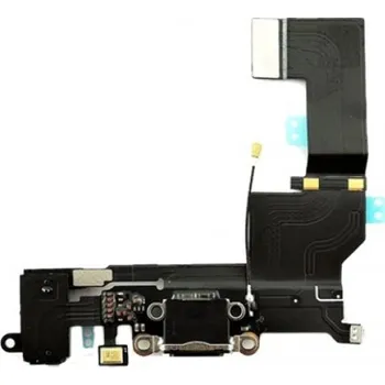 Náhradní kryt pro mobilní telefon Nabíjecí port + Audio Jack konektor Flex pro Apple iPhone SE vesmírně šedá