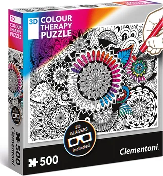 Puzzle Clementoni 3D Colour Therapy Mandala 500 dílků 