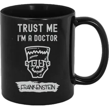 Hrnek malý barevný s potiskem Trust me - Frankenstein