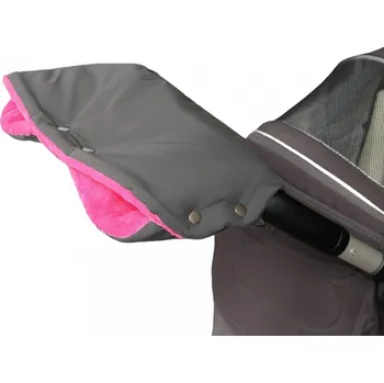 Rukávník Emitex Rukávník ke kočárku Premium Šedý + fuchsie
