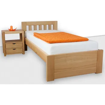 Postel Krajča Jednolůžková postel z masivu Clare 100 x 200 cm Povrchová úprava dřeva: Bez nátěru, Druh dřeva: Jasan