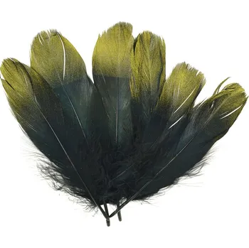 Vánoční dekorace Euro Habitat Set 6ks pírek - Zlatá špička