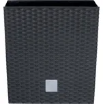 PROSPERPLAST Květináč RATO LOW + vklad antracit 22,3cm