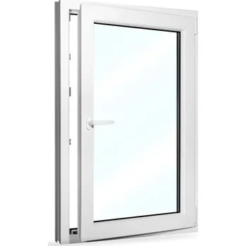 Okno SkladOken.cz Plastové okno 80x120 cm (800x1200 mm) | Bílé | Otevíravé i sklopné | Pravé | 6 komor | 80 mm
