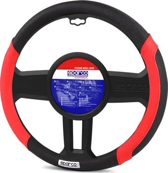 Potah na volant Sparco Corsa SPC1113RS černo/červený