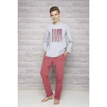 Taro, chlapecké pyžamo 1175-Karol, dlouhý rukáv, cihlová, vel. 152