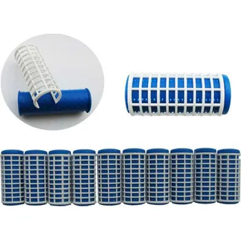 Natáčka na vlasy Duko Varné natáčky na vlasy střední 22 x 65 mm modrobílé 10 ks 