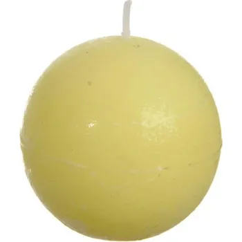 Svíčka Kulatá žlutá svíčka S Yellow - Ø 6,5*6,5 cm/16h