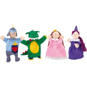 Domeček pro panenku Sada loutek na ruku POHÁDKA (4 ks)