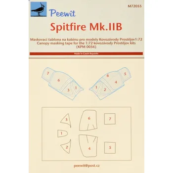 Plastikový model Peewit 1/72 Canopy mask Spitfire Mk.IB & IIB (KP)