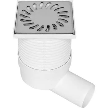 Vpusť podlahová boční DN50 nastavitelná - nerezová mřížka