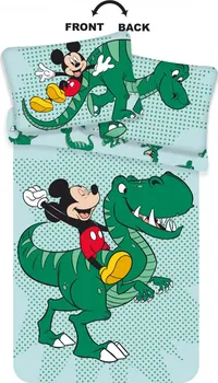 Ložní povlečení Jerry Fabrics Mickey Dino Baby 100 x 135, 40 x 60 cm zipový uzávěr