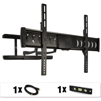 Televizní stolek Auna LDA03-466 otočný a sklopitelný držák na televizor, HDMI kabel (10005408)