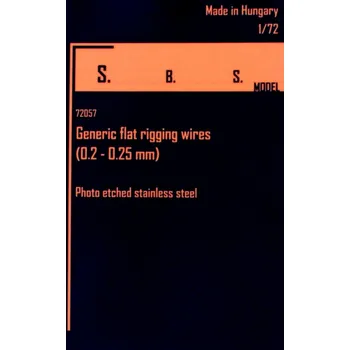 Plastikový model S.B.S model 1/72 Generic flat rigging wires 0.2-0.25 mm (PE)