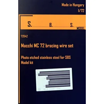 Plastikový model S.B.S model 1/72 Macchi MC 72 bracing wire set (PE)