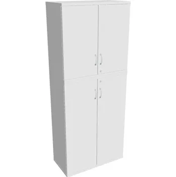 Kancelářský vozík HOBIS kancelářská policová skříň - SZ 5 80 06, zámek Huwill, bílá + doprava zdarma