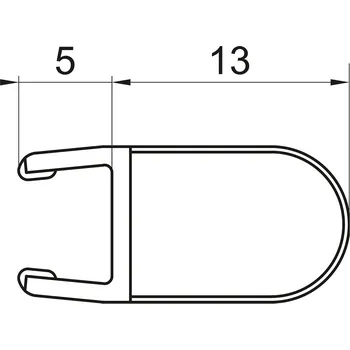 RONAL Svislé těsnění pro 6mm skla, set 5 ks 52103.KD5.2000