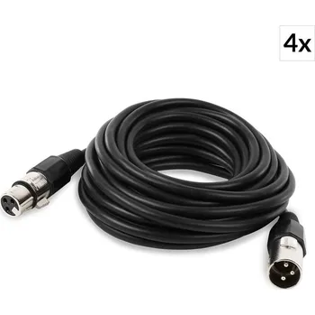 Audio kabel Electronic-Star XLR kabel, sada 4 ks, 6 m, samec-samice (60001295)