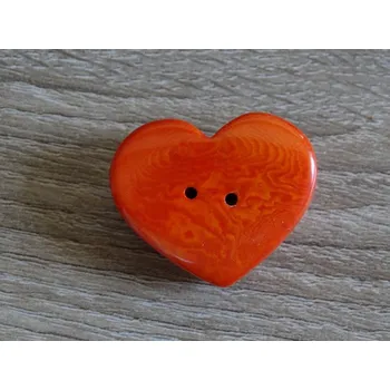Knoflík Knoflík srdíčko (oranžový)