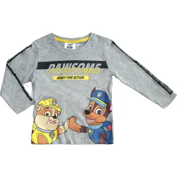 Chlapecké tričko Chlapecké šedé tričko s dlouhým rukávem Tlapková patrola Velikost: 116
