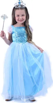 Karnevalový kostým Rappa Dětský kostým sněhová princezna modrý