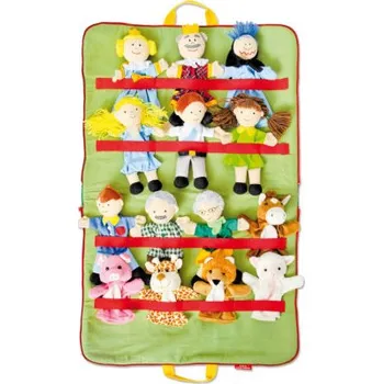 Domeček pro panenku Příruční taška se sadou loutek RODINA (14 ks)