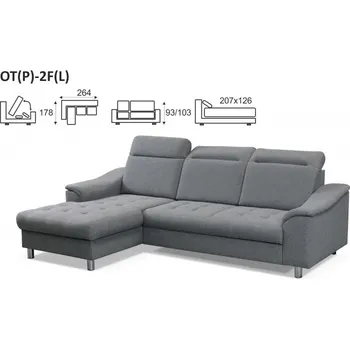 MEBLOSOFT Sektorová sedací souprava GENERAL OT+2F